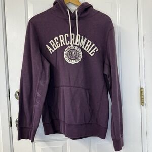 Vintage Y2k Abercrombie & Fitch Hoodie Purple Size Small Spell Out Logo Pullover